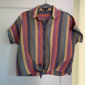 Madewell Striped Linen blend Shirt